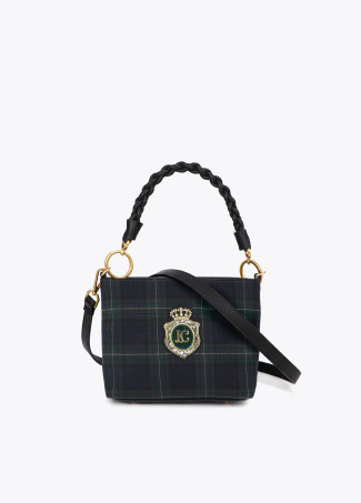 Bolso tejido cuadro escocés LOLA CASADEMUNT