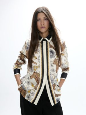 Camisa print leopardo y cenefa LOLA CASADEMUNT