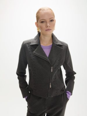 Chaqueta tipo biker con strass LOLA CASADEMUNT