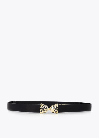 Cinturón ajustable doble hebilla leopardo LOLA CASADEMUNT