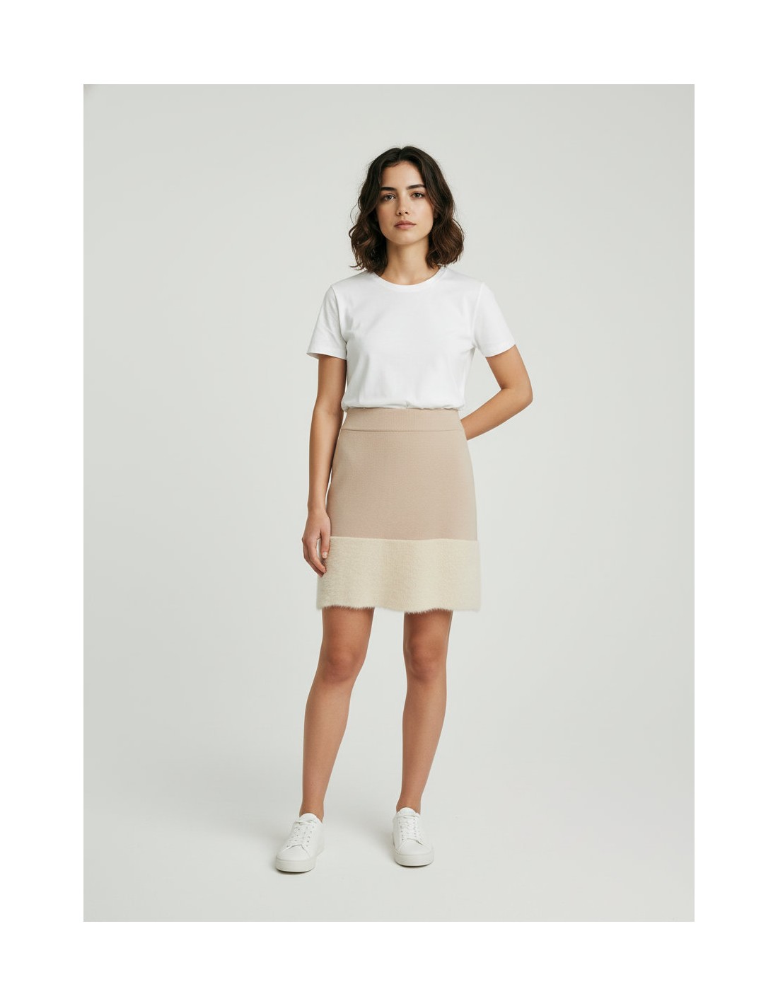Conjunto falda y jersey dos texturas WNT Collection - Imagen 2