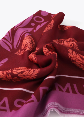 Fular medallón tigre rosa LOLA CASADEMUNT
