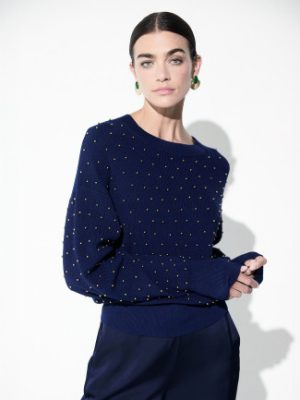 Jersey bolitas metalicas azul LOLA CASADEMUNT