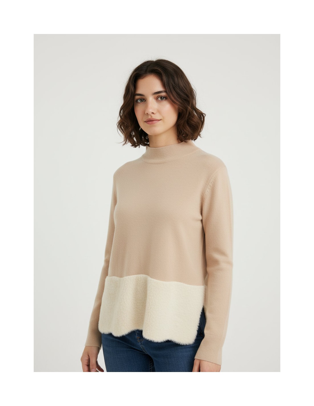 Conjunto falda y jersey dos texturas WNT Collection - Imagen 4