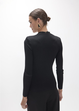 Jersey negro con pedreria LOLA CASADEMUNT