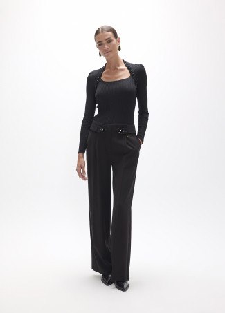 Jersey negro con pedreria LOLA CASADEMUNT