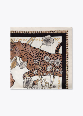 Pañuelo tigres y flores LOLA CASADEMUNT