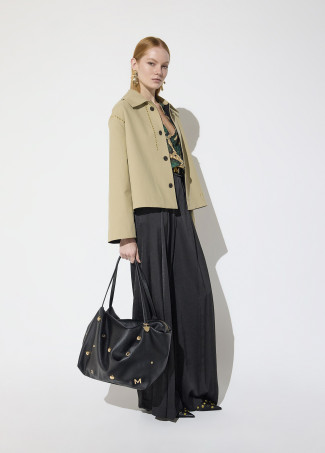 Trench corto bicolor con tachas LOLA CASADEMUNT