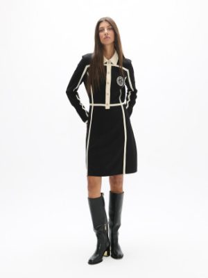 Vestido corto blanco y negro LOLA CASADEMUNT