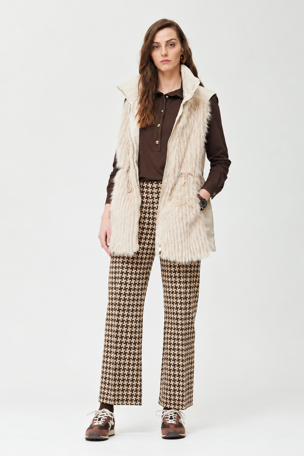 Pantalón Hollie jacquard punto bicolor OKY COKY