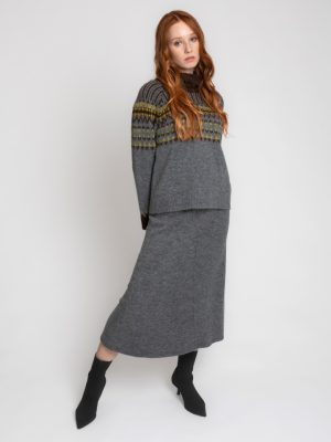 Falda Jolie gris PISONERO
