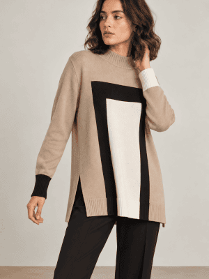 Jersey largo intarsia topo WNT Collection