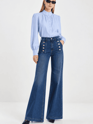 Pantalón vaquero talle alto VICOLO