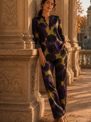 Conjunto satinado estampado Munich K-KOU
