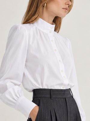 Camisa cuello alto blanco VICOLO